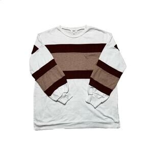 BKE Long Sleeve Crewneck Sweater Size Small Colorblock Stripe